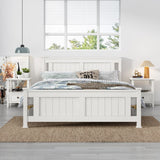 Double Solid Pine Timber Bed Frame-White - 45-Degree Angle