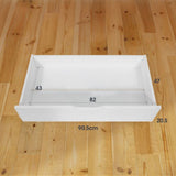 2 x Wooden Bed Frame Storage Trundle Drawers-White - Extra Image