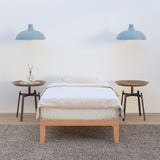 Single Size Warm Wooden Natural Bed Base Frame – King Single - Front View