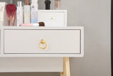 Dressing Vanity Table Stool Set with Make-up LED Lighted Mirror-White - Extra Image
