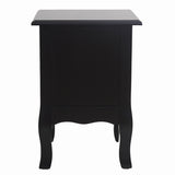 French Bedside Table Nightstand Black Set of 2 - 45-Degree Angle