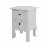 French Bedside Table Nightstand White Set of 2 - Extra Image