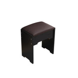 Diana Vanity Set with Shelves Cushioned Stool and Lighted Mirror- Black - Extra Image