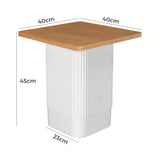 Clara Dusk Natural Side Table - Close-Up Angle