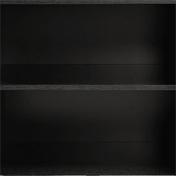 Mid-Century Black Ribbed Sideboard Cabinet - Low Angle