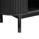 Mid-Century Black Ribbed Sideboard Cabinet - Extra Image