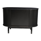 Mid-Century Black Ribbed Sideboard Cabinet - Extra Image