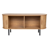 Ripple Sideboard with Sliding Doors — Earthy Elegance Redefined - Close-Up Angle