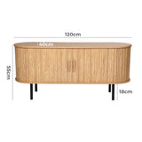 Ripple Sideboard with Sliding Doors ??Earthy Elegance Redefined