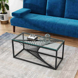 Eleganza Glass Enclave Coffee Table - Side View