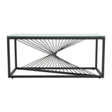 Eleganza Glass Enclave Coffee Table - Top-Down View