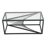 Eleganza Glass Enclave Coffee Table - 45-Degree Angle