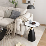 Midnight Elegance Drum Side Table - Side View