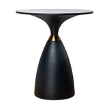Midnight Elegance Drum Side Table - Rear View