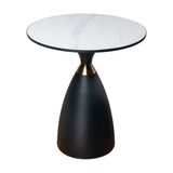 Midnight Elegance Drum Side Table - Close-Up Angle