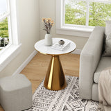 Golden Halo Round Side Table - Front View