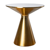 Golden Halo Round Side Table - Top-Down View