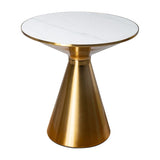 Golden Halo Round Side Table - 45-Degree Angle