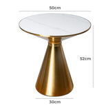 Golden Halo Round Side Table - Close-Up Angle