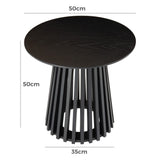 Palmer Charcoal Chic Side Table - Rear View