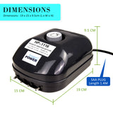 Aquarium Air Pump Oxygen Hydroponic 4 Outlet 360L/H 13W - Extra Image