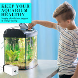 Aquarium Air Pump Oxygen Hydroponic 2 Outlet 180L/H 4W - Side View