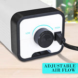 Aquarium Air Pump Oxygen Hydroponic 2 Outlet 180L/H 4W - 45-Degree Angle