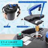 Aquarium Garden UV Light Pond Filter Set 10000L/H - Low Angle