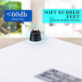 Aquarium Air Pump Oxygen Hydroponic 4 Outlet 670L/H 8W WHITE - Rear View