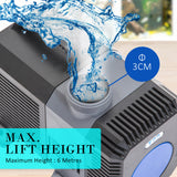 High-Performance 10000L/H Submersible Aquarium & Pond Water Pump - Side View