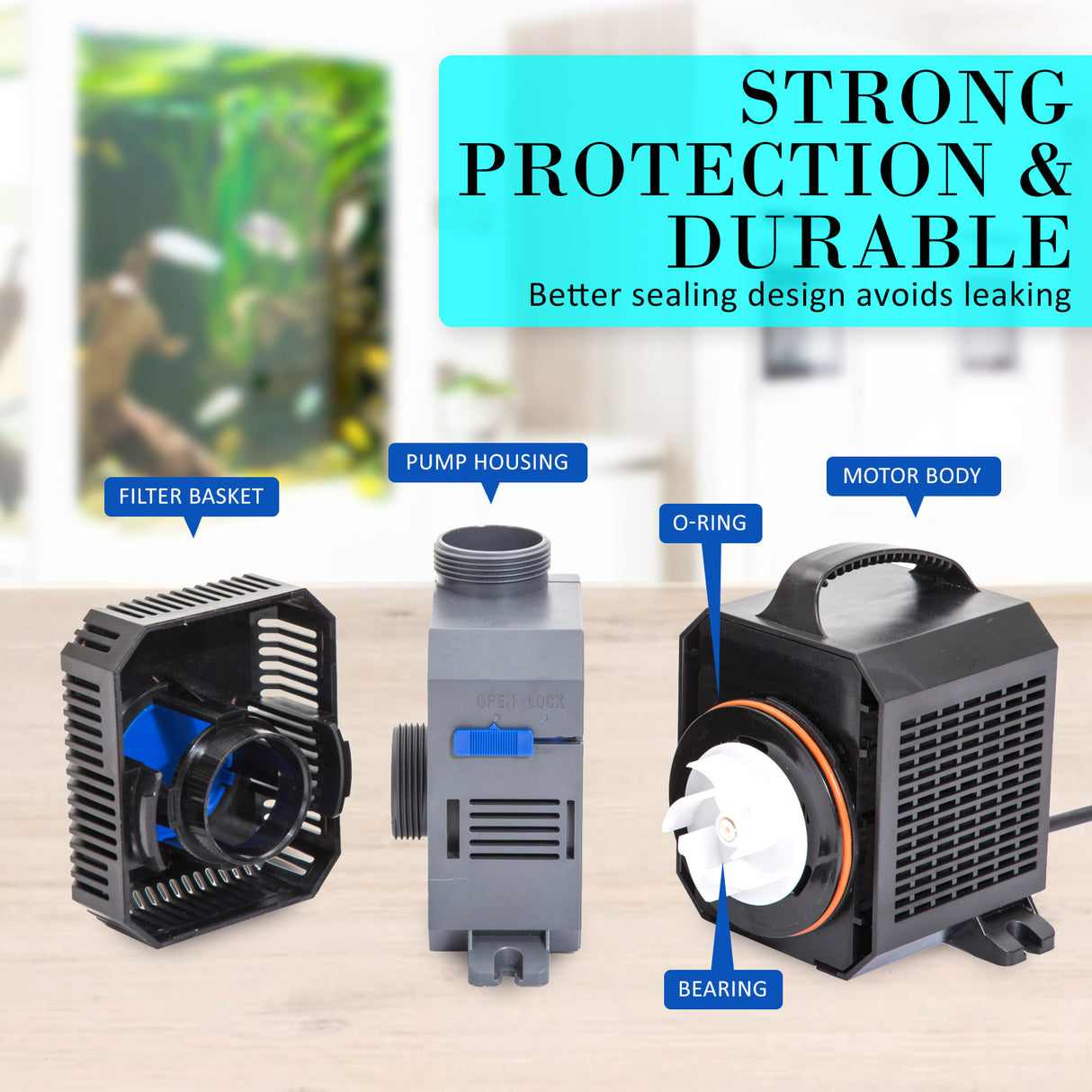 High-Performance 10000L/H Submersible Aquarium & Pond Water Pump