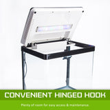 Aquarium Curved Glass RGB LED Fish Tank Set Filter Pump 30L - Top-Down View