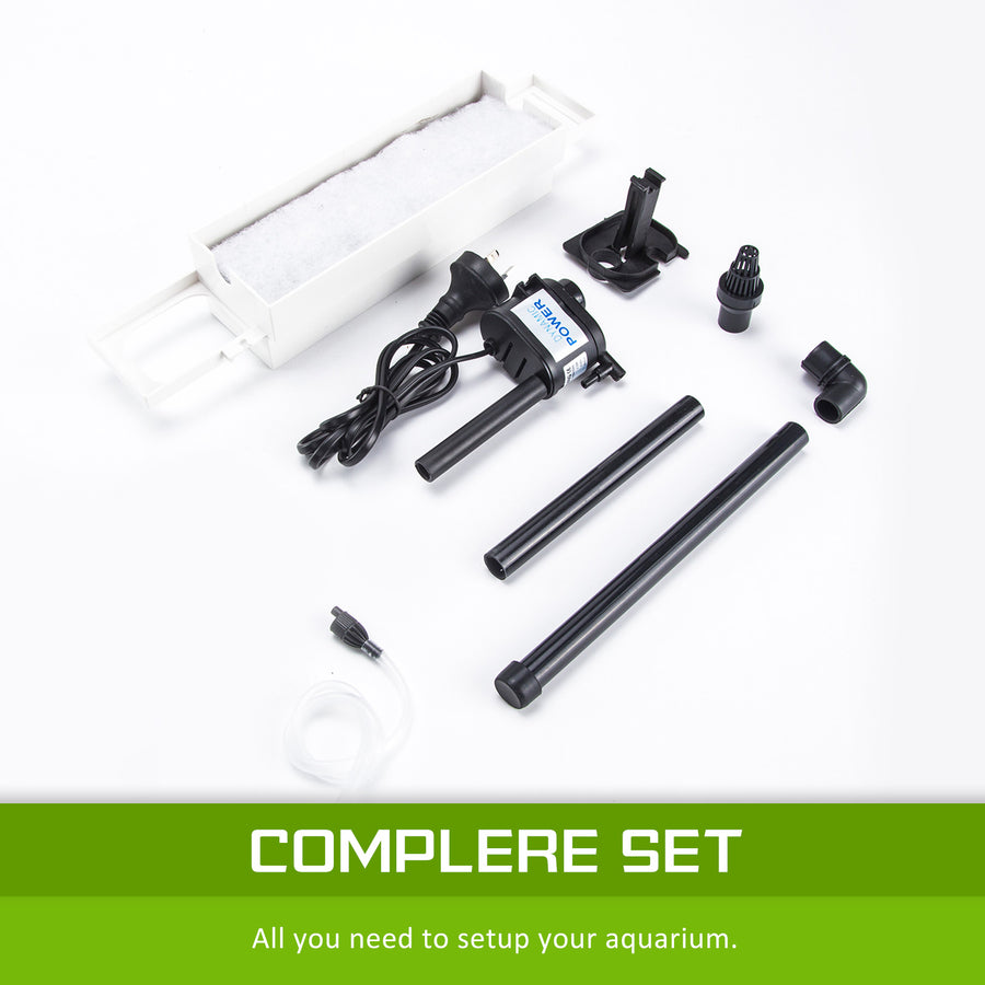 Aquarium Curved Glass RGB LED Fish Tank Set Filter Pump 30L, image 10
