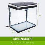 Aquarium Curved Glass RGB LED Fish Tank Set Filter Pump 30L - Extra Image