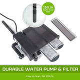 Aquarium Starfire Glass Fish Tank Set Filter Pump 39L - Low Angle