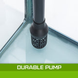 Aquarium Curved Glass RGB LED Fish Tank Set Filter Pump 52L - Low Angle