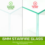 Aquarium Starfire Glass Fish Tank Set Filter Pump 70L - Top-Down View