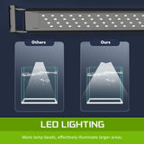 Aquarium Starfire Glass Fish Tank Set Filter Pump 70L - Close-Up Angle