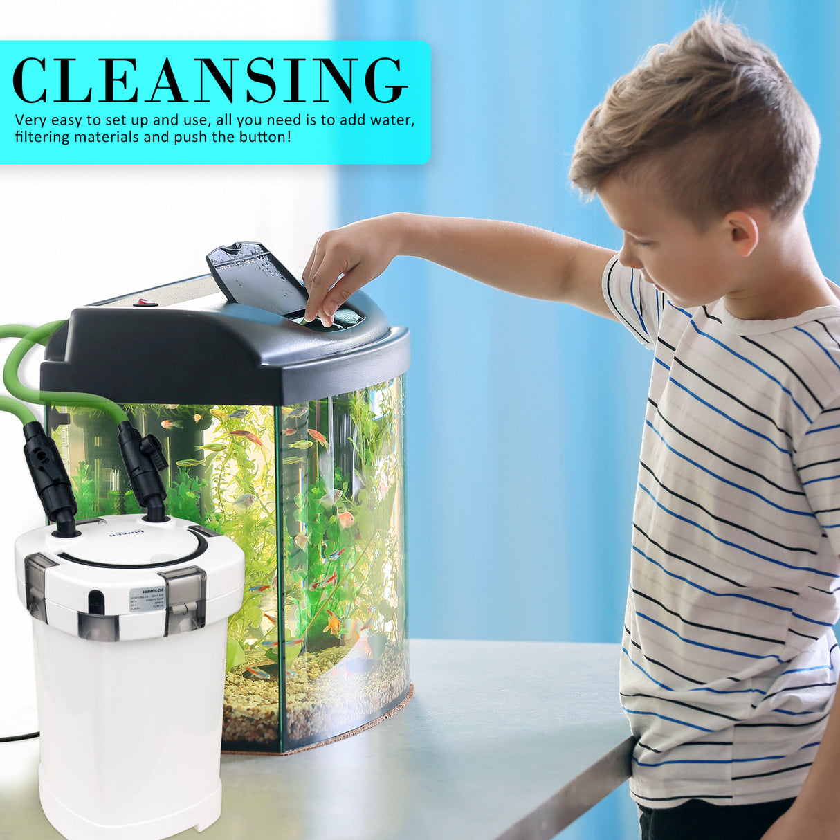 High-Performance 1000L/H External Canister Filter for Aquariums
