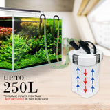 High-Performance 1000L/H External Canister Filter for Aquariums - Top-Down View