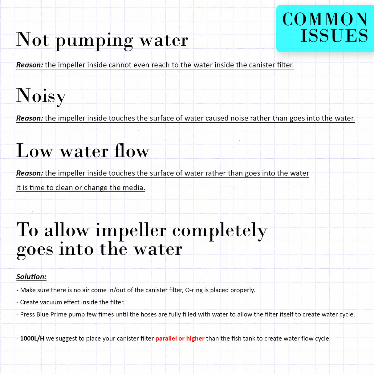 High-Performance 1000L/H External Canister Filter for Aquariums