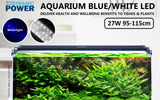 27W Set 2 Aquarium Blue White LED Light for Tank 95-115cm - Front View