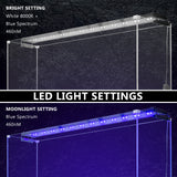 27W Set 2 Aquarium Blue White LED Light for Tank 95-115cm - Side View
