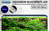 33W Aquarium Blue White LED Light for Tank 120-140cm - Front View