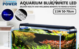 11W Set 2 Aquarium Blue White LED Light for Tank 50-70cm - Front View