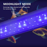 11W Set 2 Aquarium Blue White LED Light for Tank 50-70cm - 45-Degree Angle