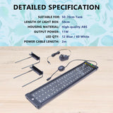 11W Set 2 Aquarium Blue White LED Light for Tank 50-70cm - Extra Image