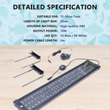 18W Aquarium Blue White LED Light for Tank 75-95cm - Extra Image