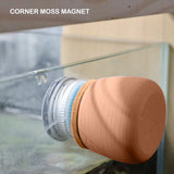 Fish Tank Corner Moss Magnet Scraper Glass Algae Cleaner Magnetic Scrubber BROWN - 45-Degree Angle
