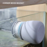Fish Tank Corner Moss Magnet Scraper Glass Algae Cleaner Magnetic Scrubber GREY - 45-Degree Angle